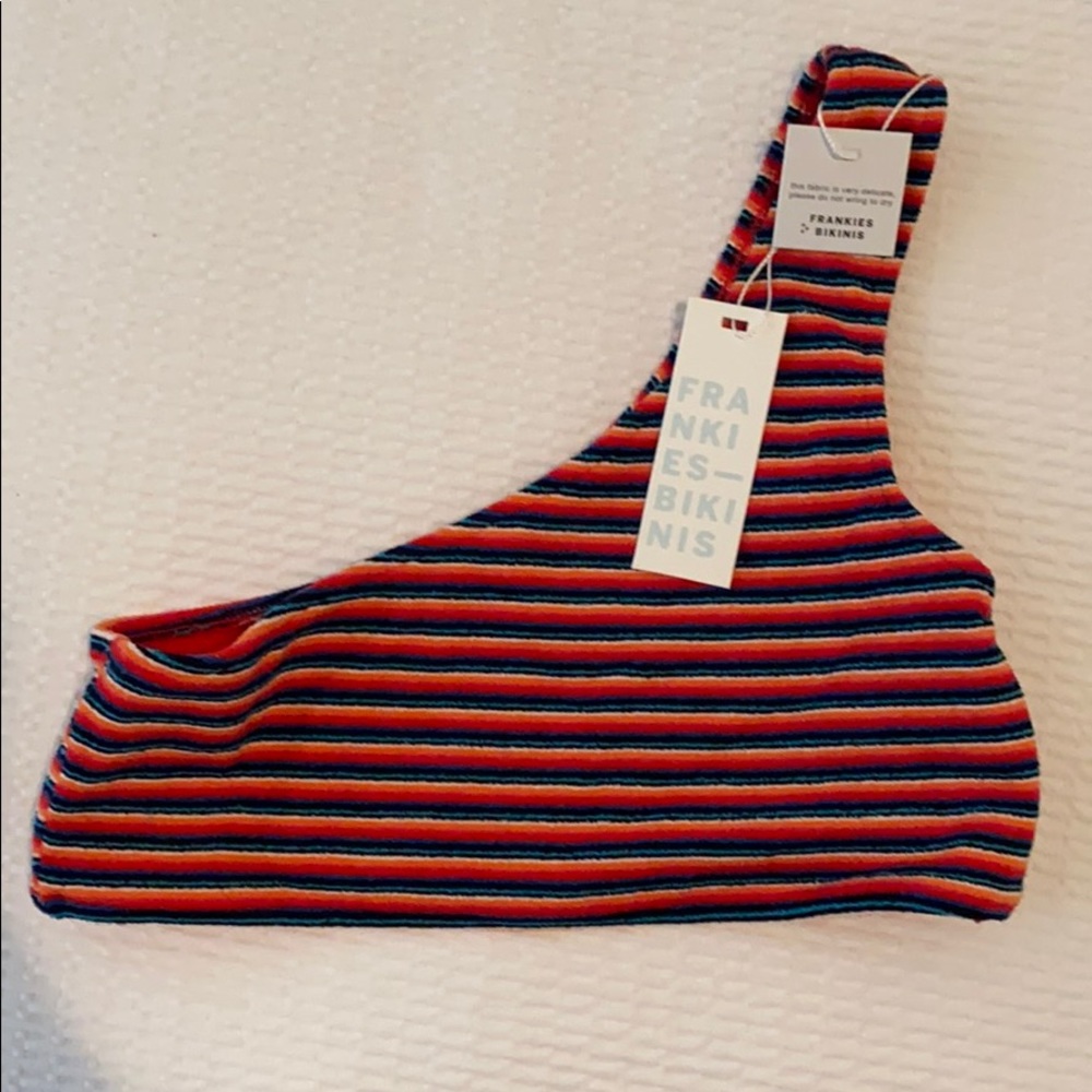 Frankies Bikinis Barb Sunset Stripe Top - Small